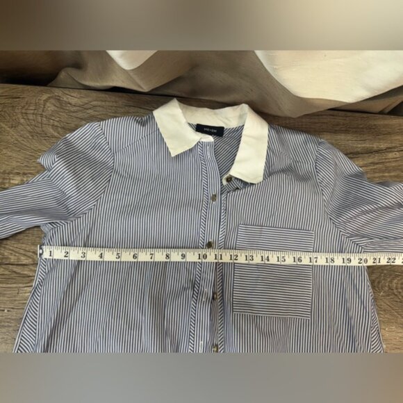 ME+EMRelaxed Feature Button Striped Shirt size 6 - Picture 6 of 7